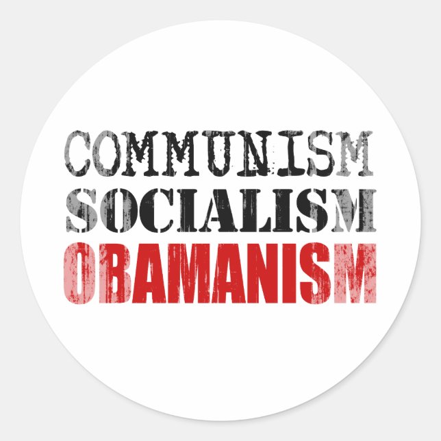 Sticker Rond COMMUNISME SOCIALISME OBAMANISME Faded.png (Devant)