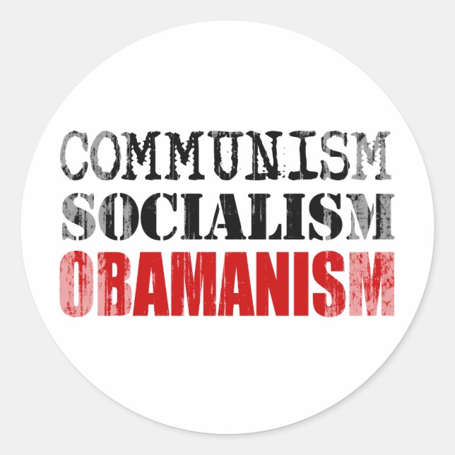 Sticker Rond COMMUNISME SOCIALISME OBAMANISME Faded.png (Devant)