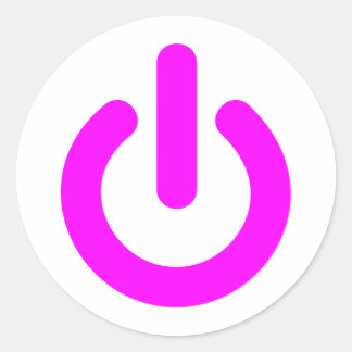 Sticker Rond Commutateur d'alimentation rose