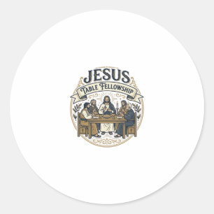 Sticker Rond Compagnie de table de Jésus Compagnie de table de