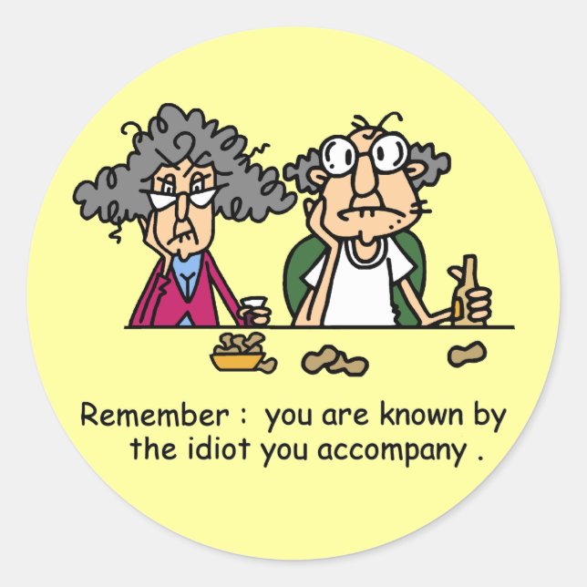 Sticker Rond Compagnie Idiot (Devant)