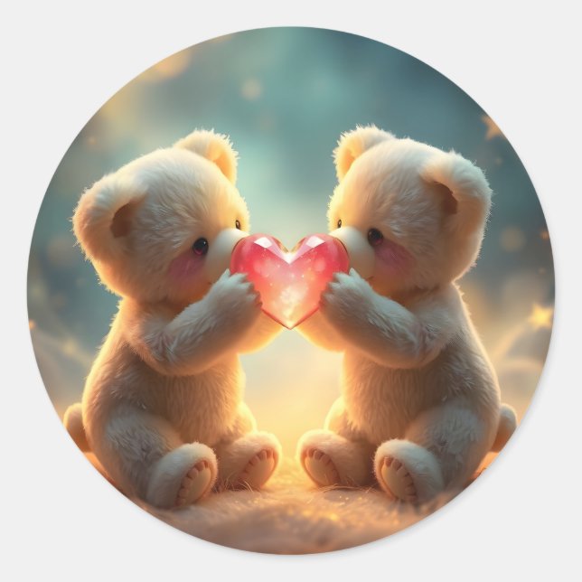 Sticker Rond Compagnons Confortables – Amis Animaux Adorables (Devant)