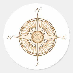 Sticker Rond Compas