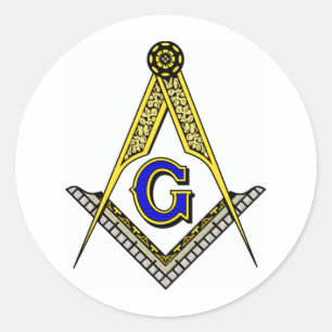 Sticker Rond Compas et Carré