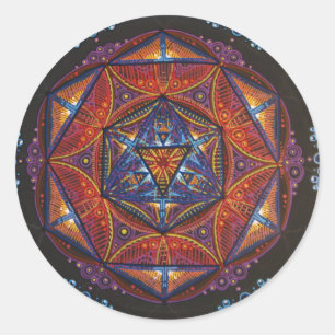 Sticker Rond Compas Mandala