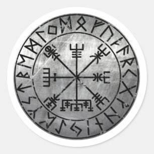 Sticker Rond Compas viking Vegvisir