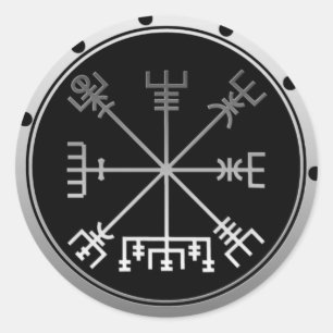 Sticker Rond Compas viking Vegvisir
