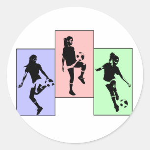 Sticker Rond Compétences en football féminin
