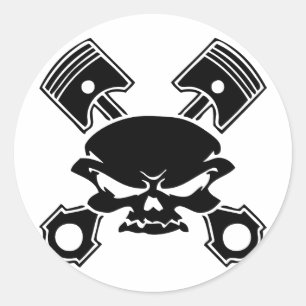 STICKER ROND COMPÉTENCES ET PISTONS