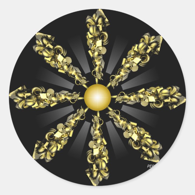 Sticker Rond Composite d'or (Devant)