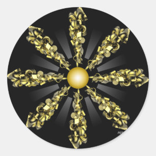 Sticker Rond Composite dorée