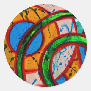 Sticker Rond Composition #20 par Michael Moffa