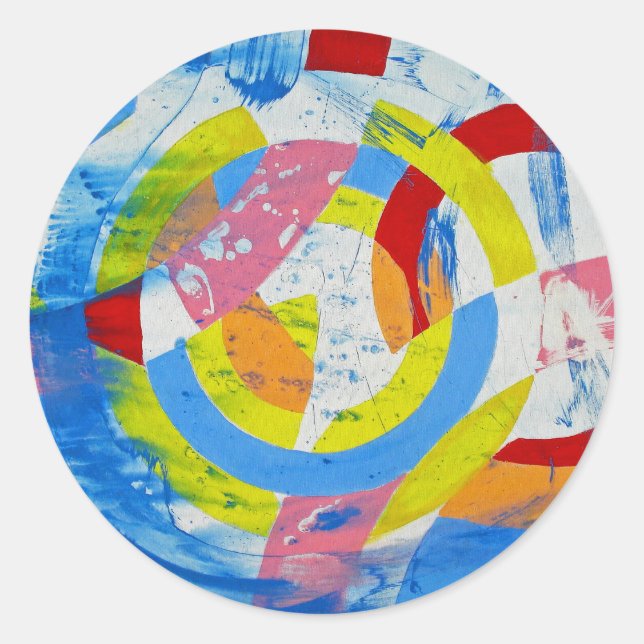 Sticker Rond Composition #2 de Michael Moffa (Devant)