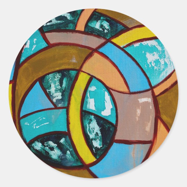 Sticker Rond Composition #8 par Michael Moffa (Devant)
