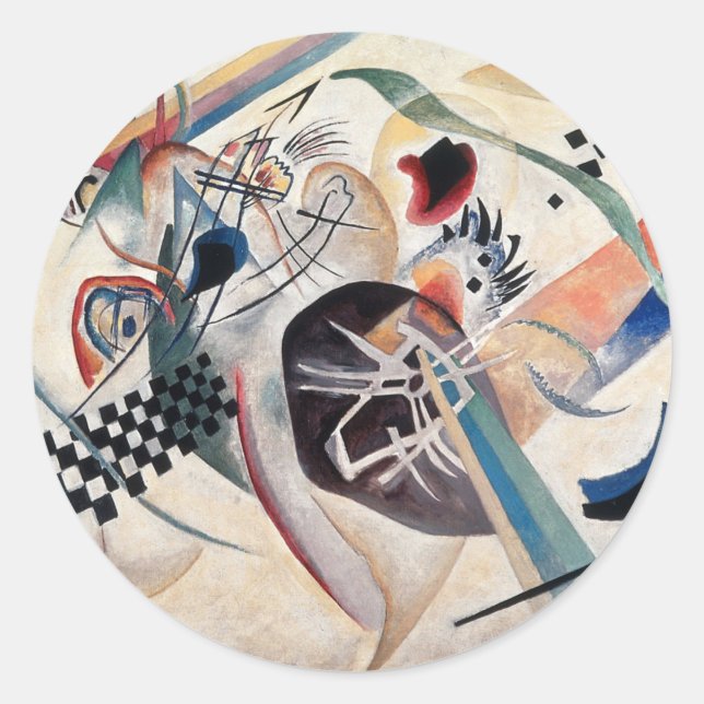 Sticker Rond Composition de Kandinsky (Devant)