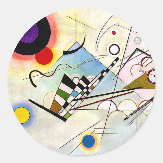 Sticker Rond Composition Kandinsky 8 (Devant)