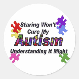 Sticker Rond Compréhension de l'autisme