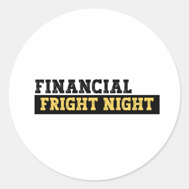 Sticker Rond Comptable amusant Halloween -Fright Night (Devant)