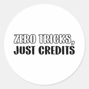 Sticker Rond Comptable amusant Halloween - Zero Tricks