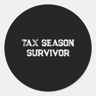 Sticker Rond Comptable Cpa Survivant de la saison fiscale