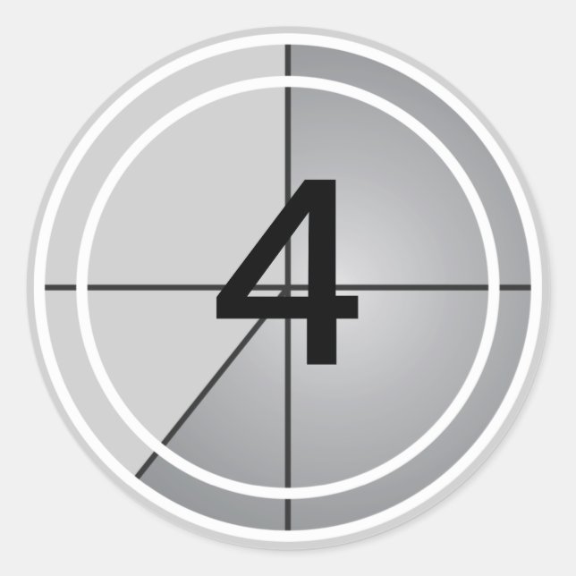 Sticker Rond Compte à rebours (Devant)