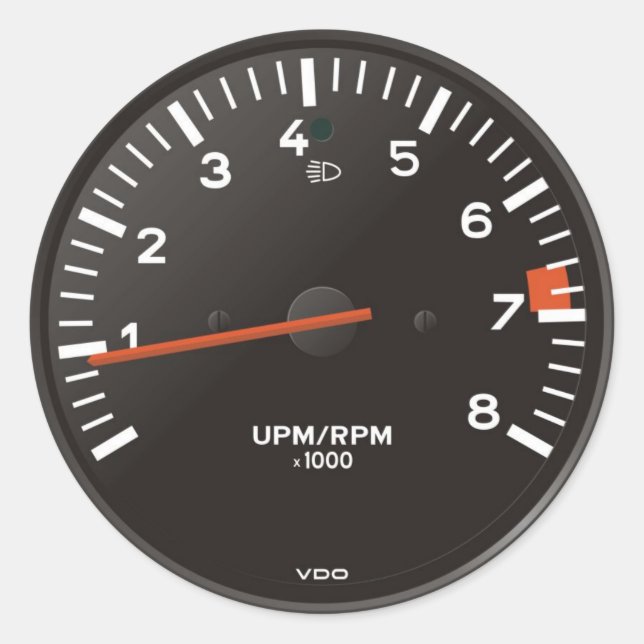 Sticker Rond Compteur classique 911 rev (vieille voiture refroi (Devant)