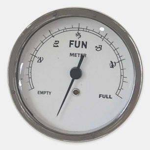 Sticker Rond Compteur de plaisir basique, vide