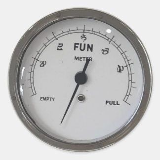Sticker Rond Compteur de plaisir basique, vide