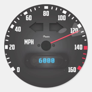Sticker Rond Compteur de vitesse de voiture de sport