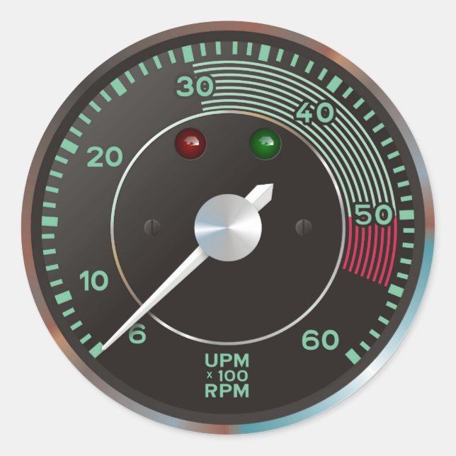 Sticker Rond Comptoir classique 356 rév, vieille voiture de spo (Devant)