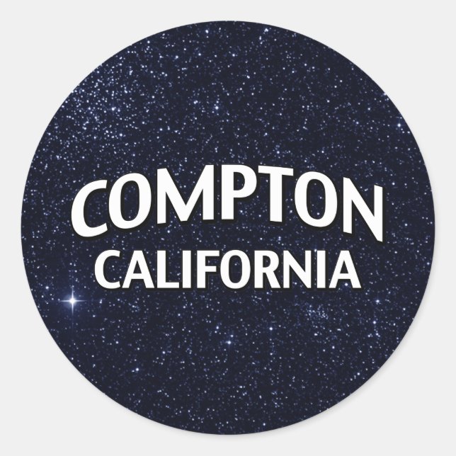 Sticker Rond Compton Californie (Devant)