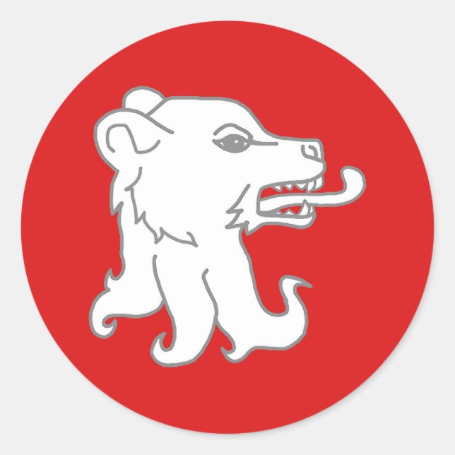 Sticker Rond Comté de la Côte du Ciel Insigne Populace Classic  (Devant)