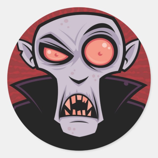 Sticker Rond Comte Dracula (Devant)