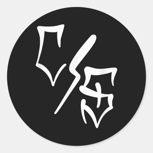 Sticker Rond Con Safos Tattoo Graffiti Chicano Art Mexicain Ame (Devant)