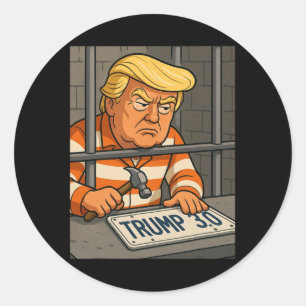 Sticker Rond Concepteur de plaques de licence Trump 3.0