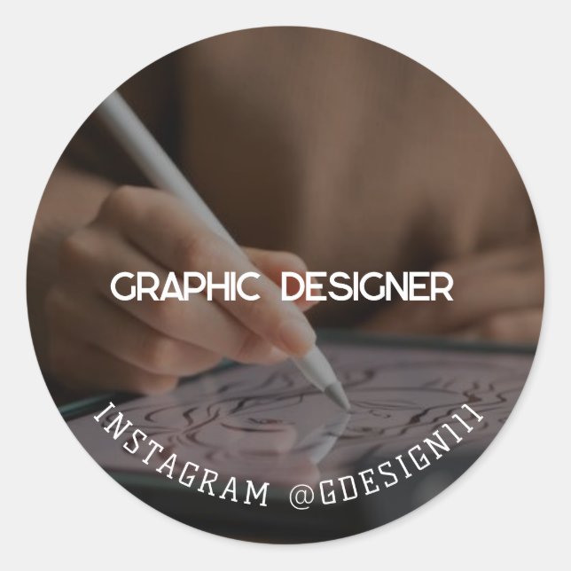 Sticker Rond Concepteur graphique (Devant)