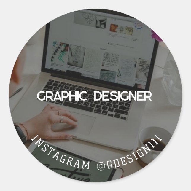 Sticker Rond Concepteur graphique (Devant)
