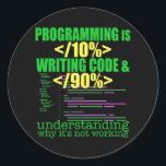 Sticker Rond Concepteur logiciel programmeur ingénieur informat<br><div class="desc">Logiciel Developer Computer Engineer Coding Venin. Parfait pour papa,  maman,  papa,  men,  women,  friend et family members on Thanksgiving Day,  Christmas Day,  Mothers Day,  Fathers Day,  4th of July,  1776 Independent Day,  Vétérans Day,  Halloween Day,  Patrick's Day</div>