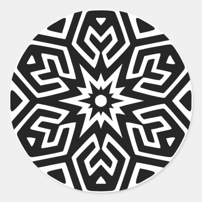 Sticker Rond Conception abstraite (Devant)