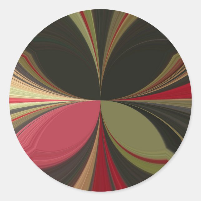 Sticker Rond Conception abstraite avec lignes de flux Imprimer (Devant)