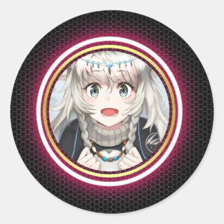 Sticker Rond Conception Animée du logo