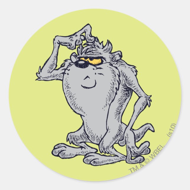 Sticker Rond Conception artistique de la pensée TAZ™ (Devant)