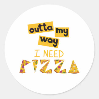 Sticker Rond Conception avec du texte hors de mon chemin J'ai b