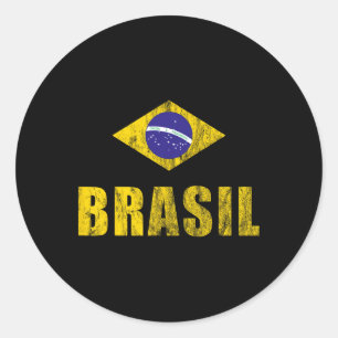 Sticker Rond Conception Brésilienne Vêtements Tenues Brésilienn