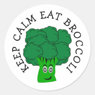 Sticker Rond Conception Brocoli