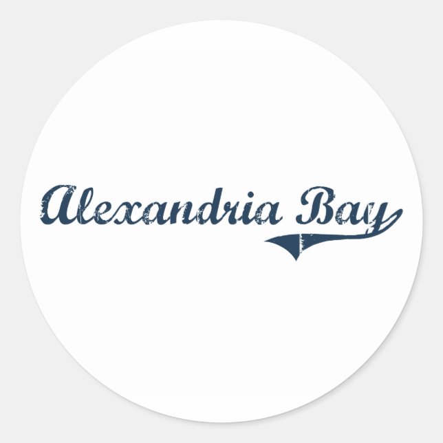 Sticker Rond Conception classique Alexandria Bay New York (Devant)