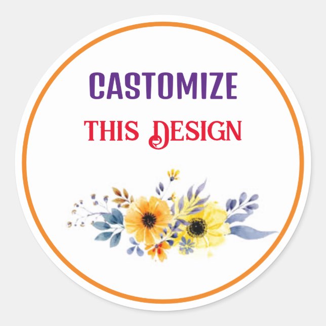 Sticker Rond Conception classique d'autocollants ronds (Devant)