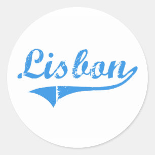 Sticker Rond Conception classique de Lisbonne Maine