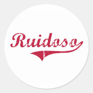 Sticker Rond Conception classique de Ruidoso Nouveau Mexique