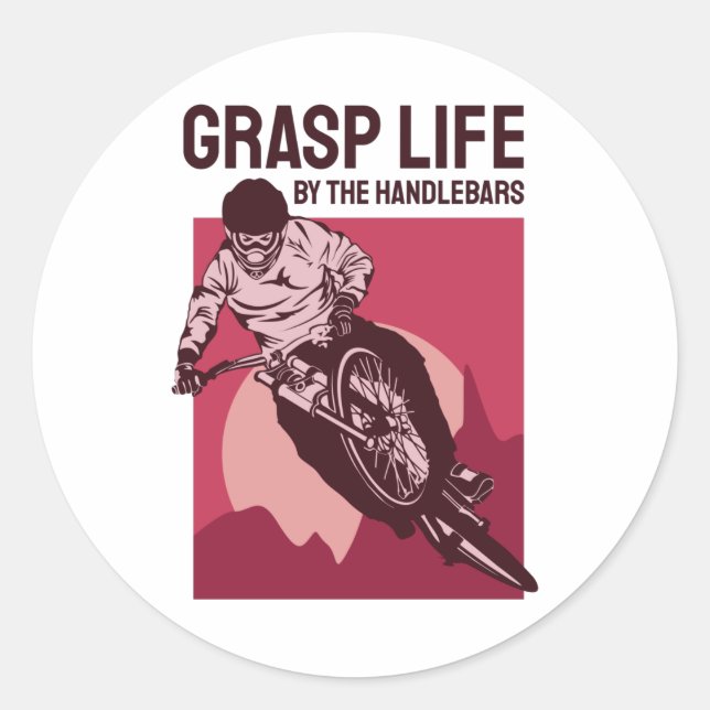 Sticker Rond Conception cool - Grasp Life (Devant)